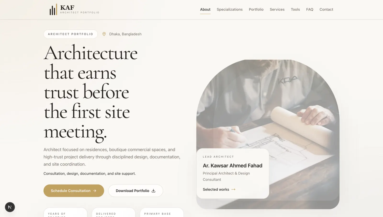 Consultant Portfolio template preview